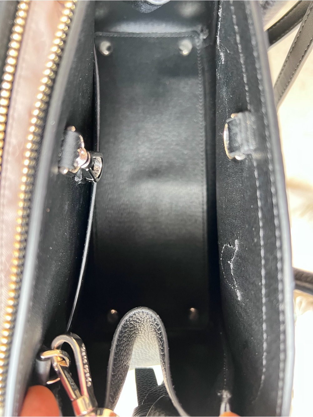 Kate Spade Knott Woven Black White Handbag Top Handles crossbody Like New - Picture 7 of 12